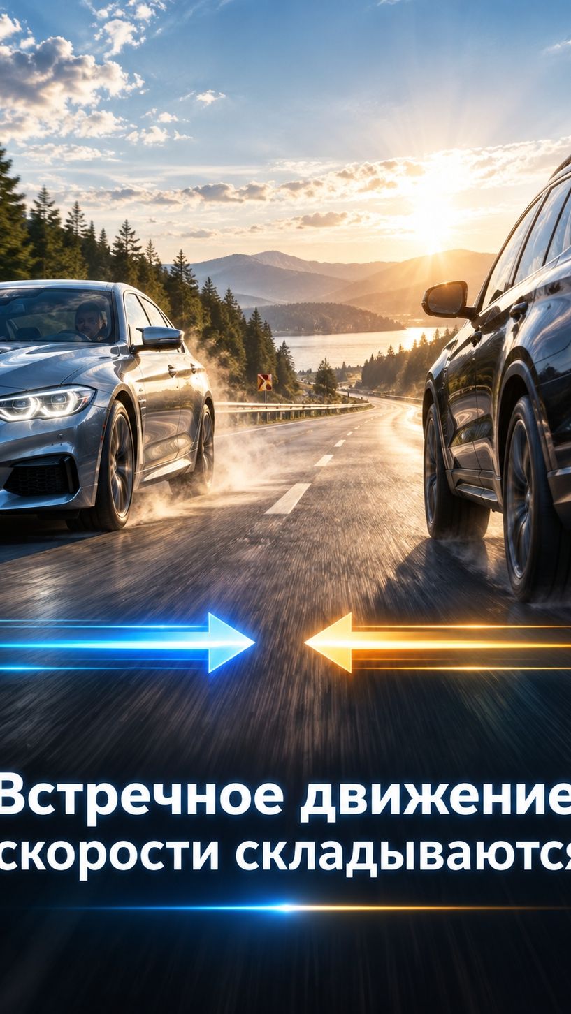 🚗 Почему при встречном движении скорости складываются? Разбираем задачи на одновременное движение.