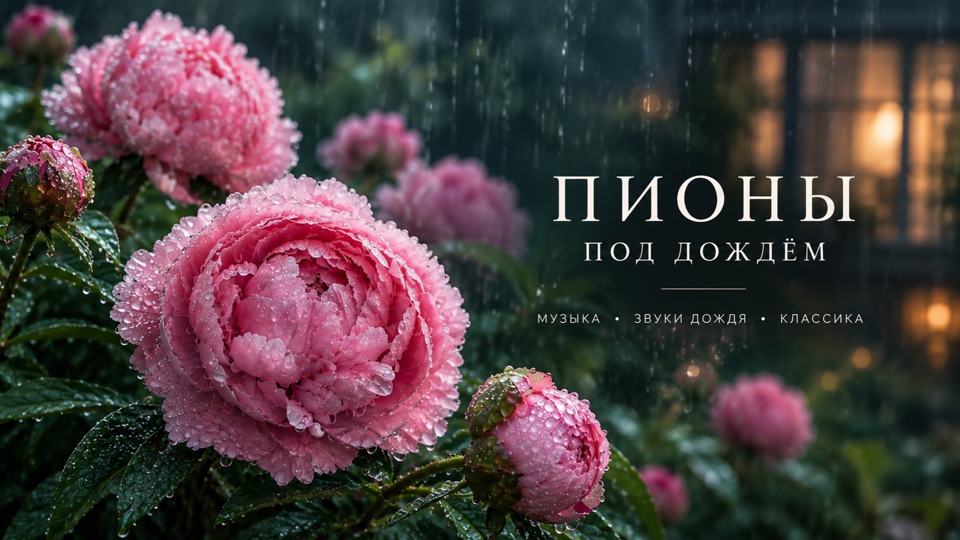 Цветы под дождем