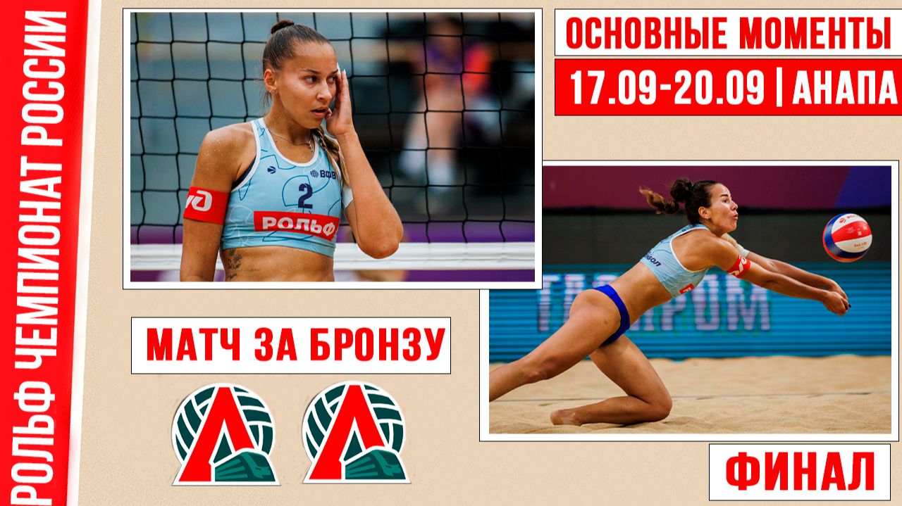 Локомотив-2 - Локомотив-3 | Матч за Бронзу | Основные моменты | РОЛЬФ Финал Чемпионата России. Анапа