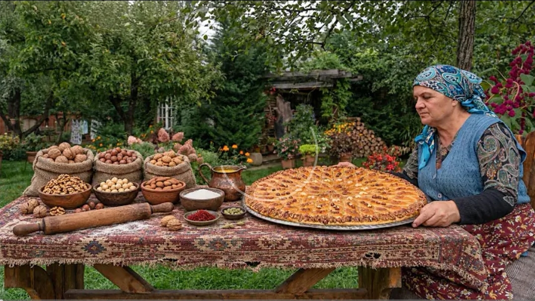 Готовим традиционную азербайджанскую пахлаву с тремя видами орехов 🍯🌰