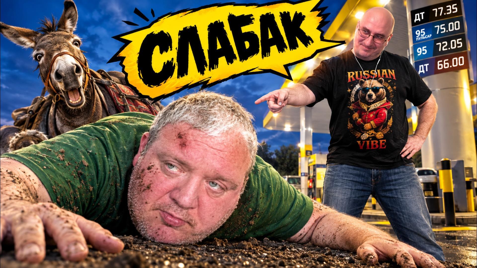 Слабак.
