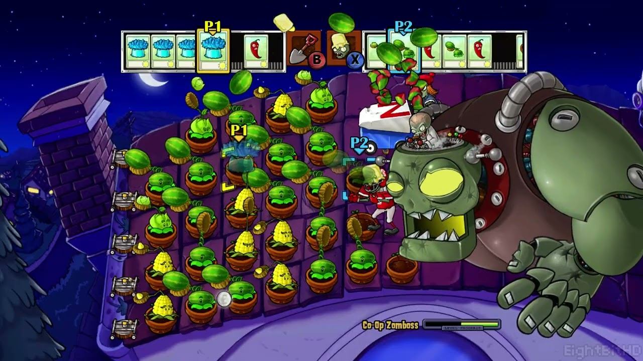 Plants Vs. Zombies [XBOX 360] [2 Player] Co-Op Dr.Zomboss