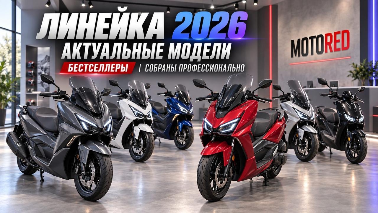 MOTORED: Внимание! Новинки: скутеры и максискутеры 2026 г. А также бестселлеры 2025 и 2026 г.!