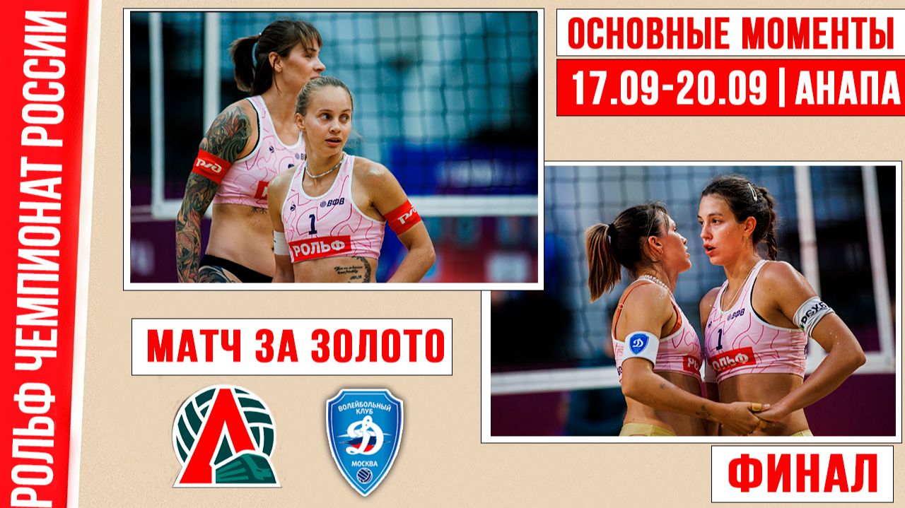 Локомотив-1 - Динамо-2 | Матч за Золото | Основные моменты | РОЛЬФ Финал Чемпионата России. Анапа