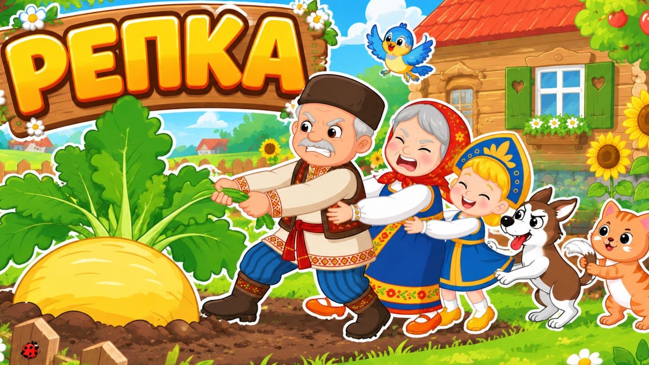 РЕПКА 🌱👴🏻👵🏻 Песни Для Детей ☺ Веселая детская песенка по русской сказке ☺ Kinderlieder Zum Mitsingen