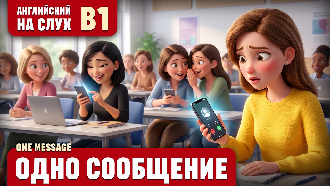 Одно сообщение. Весёлый рассказ (уровень B1). Английский на слух.