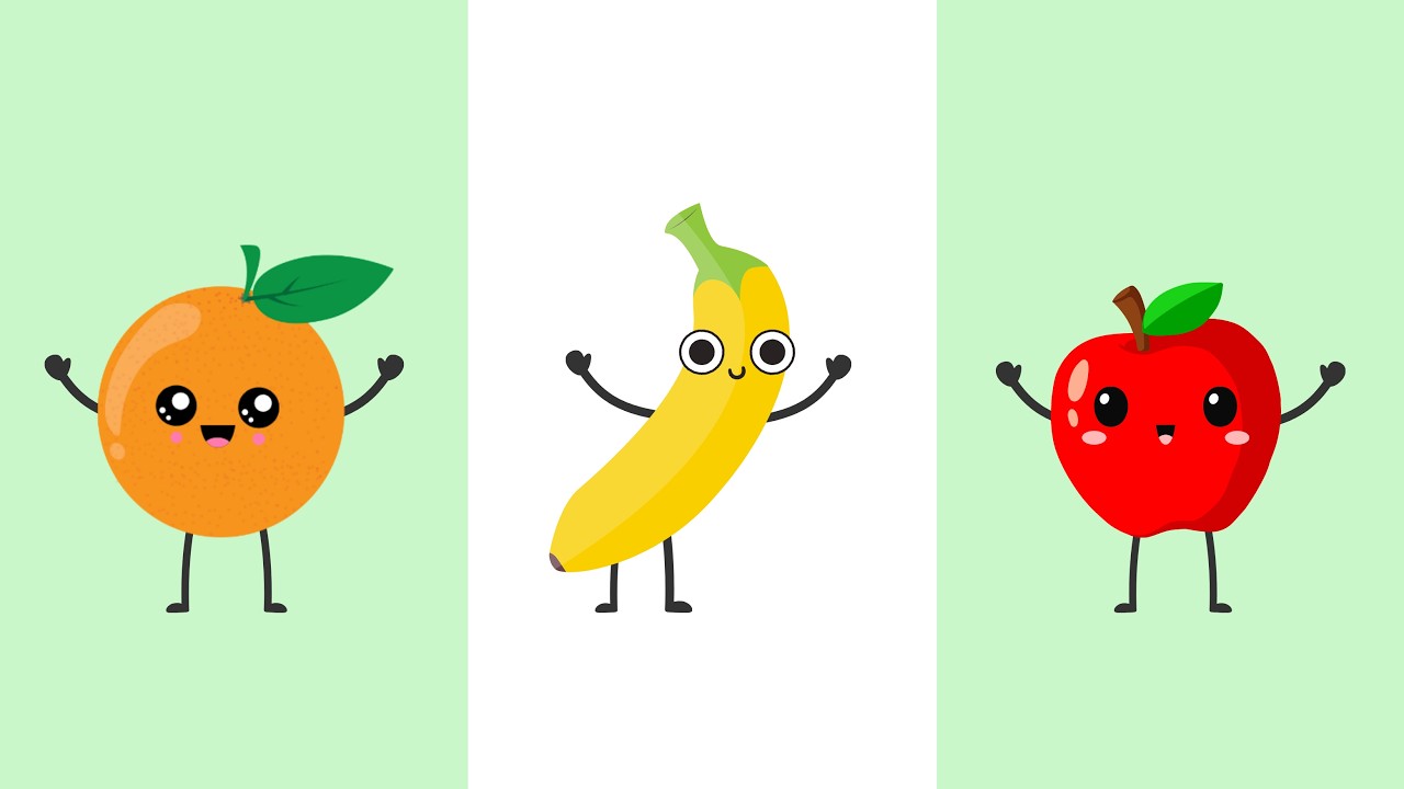 🍎 Фрукты и овощи | Весёлая песенка для детей | Учим слова на русском | Первые слова