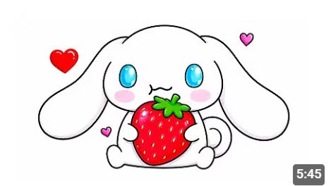 Как нарисовать Синнаморолла с клубникой 🍓