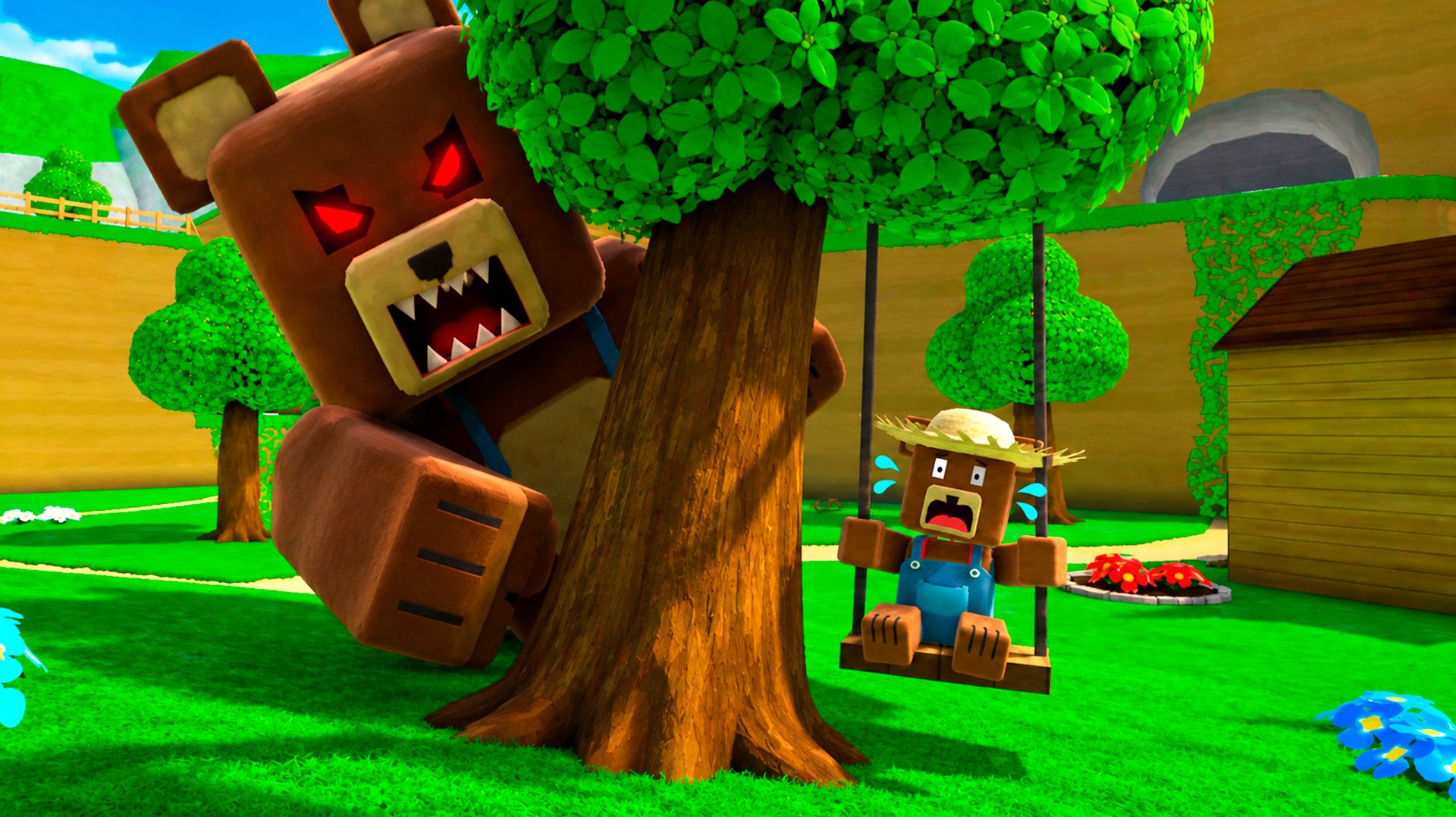 Медведь Лиза не даёт мне уйти! Super Bear Adventure