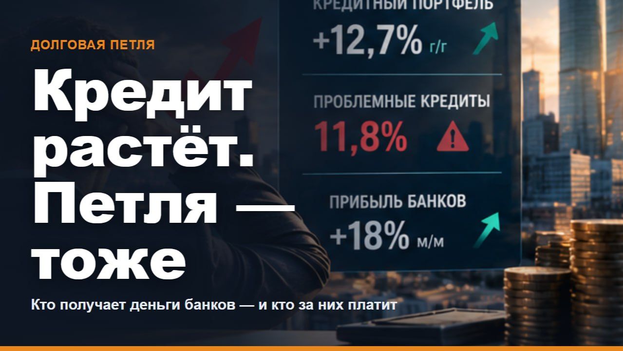 Кредит растёт рекордно. Долговая петля вместе с ним.