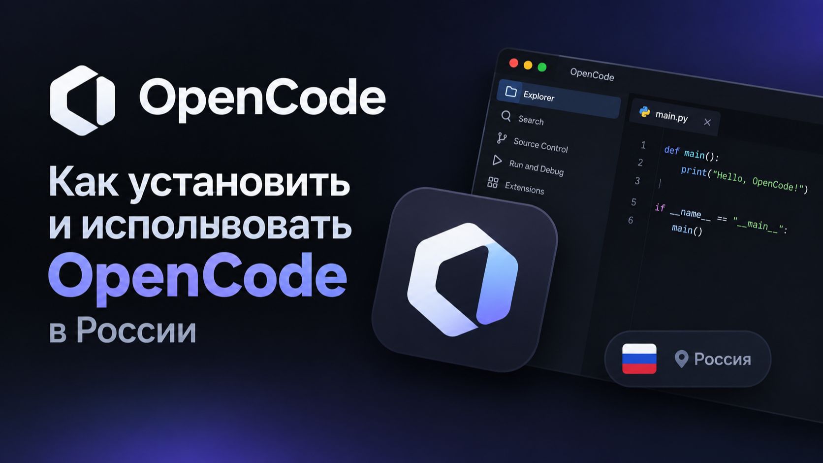 Как установить и использовать OpenCode в России