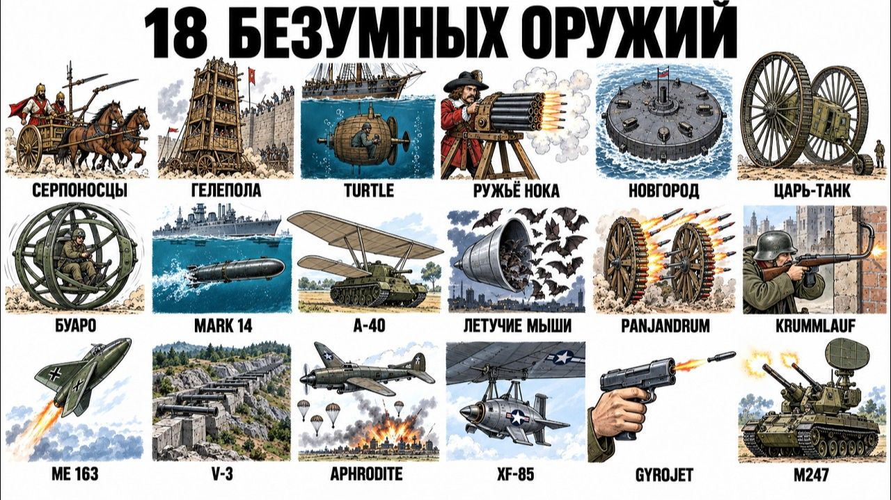 Обзор Самых Странных Видов Оружия Потерпевших Грандиозный Провал