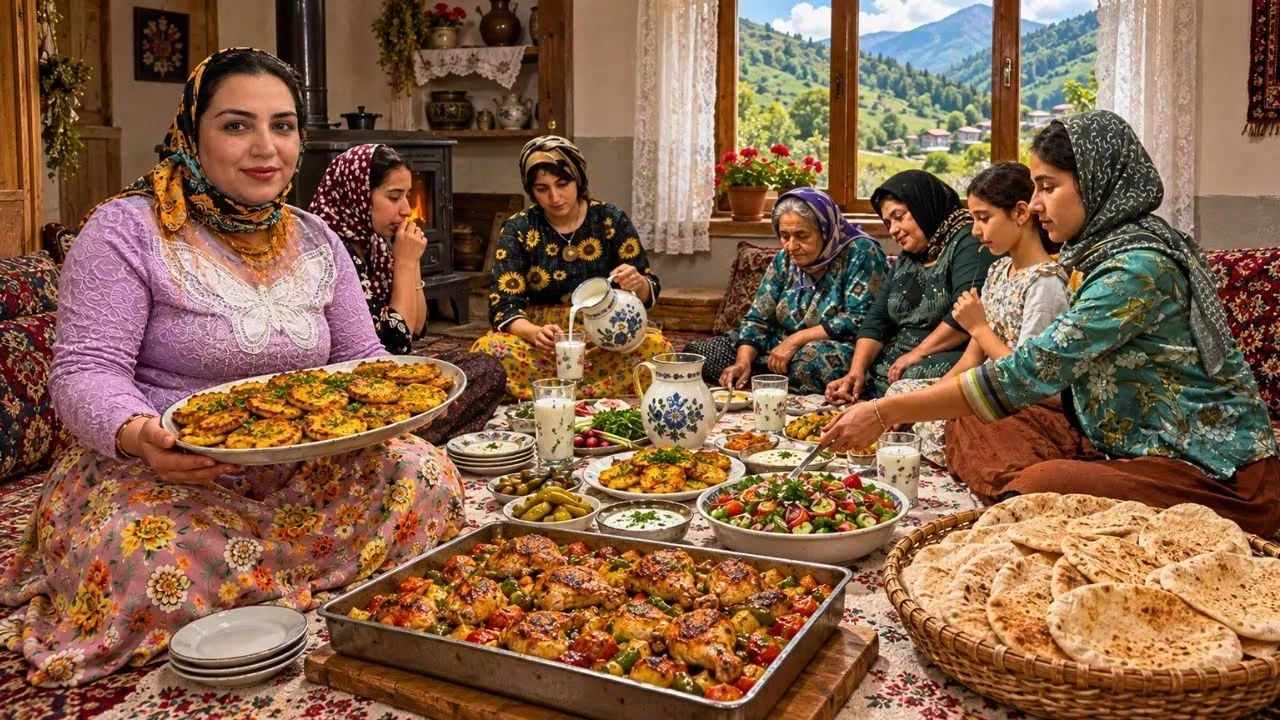 Деревня Индия. Hard Village Life In Northern Iran 🌿 ｜ Potato Kuku, Fresh Pita Bread & Grandma’s Tra