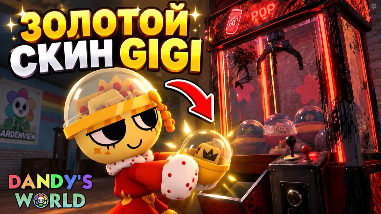 КАК ПОЛУЧИТЬ ЗОЛОТОЙ СКИН ДЖИДЖИ (GIGI) в игре Мир Денди роблокс | Dandy's World Roblox | Тун недели