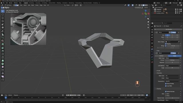 BLENDER THE SCI-FI WAR MACHINE 55. 055_Adding Inner Details To The Central Cannon