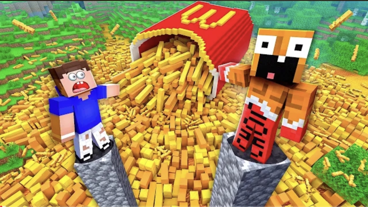 🍟ПОЛ - ЭТО КАРТОШКА ФРИ!😱 ВЫЖИВИ ЧЕЛЛЕНДЖ В МАЙНКРАФТ! - Владус