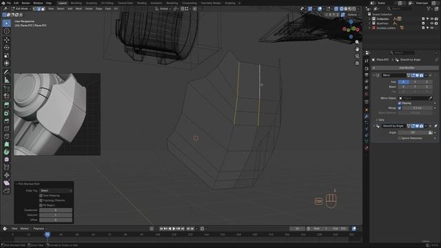 BLENDER THE SCI-FI WAR MACHINE 42. 042_Modeling The Knee Guard Plate