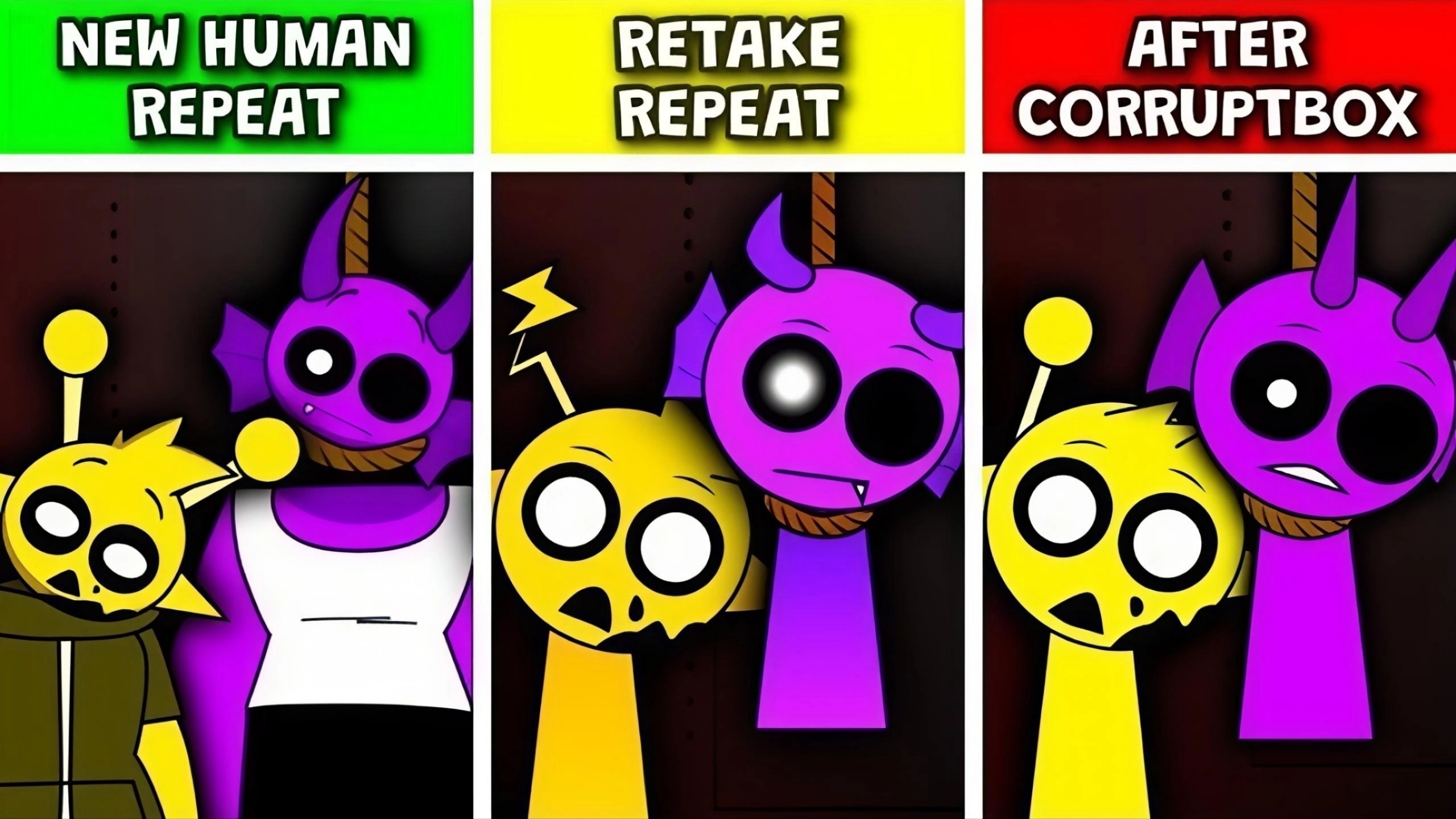 спрунки sprunki но retake и retake but human повторяют repeat 🔁 за corruptbox 🔥