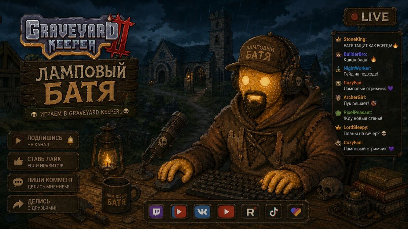 Graveyard Keeper 2 с Ламповым Батей, армия нежити и средневековый могильщик)