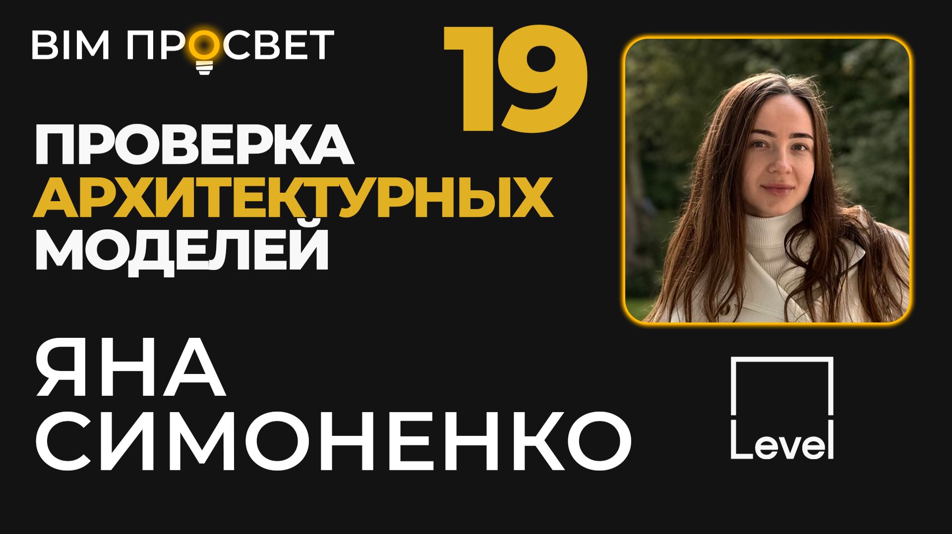 Как проверяют архитектурные BIM-модели в Level. Яна Симоненко. BIM Просвет
