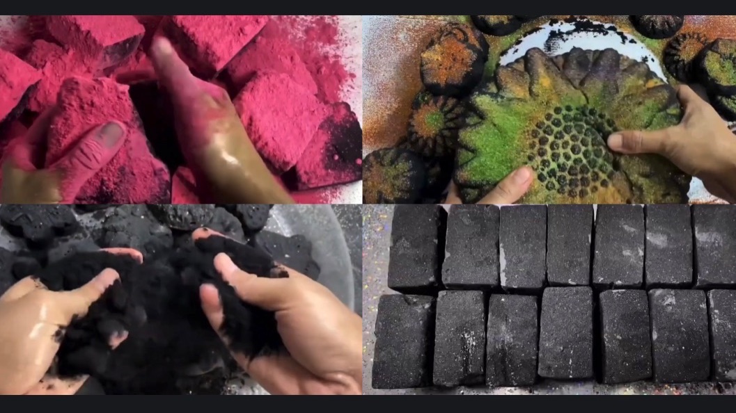ASMR Crush Chalk ⬛️⬛️черная разная магнезия