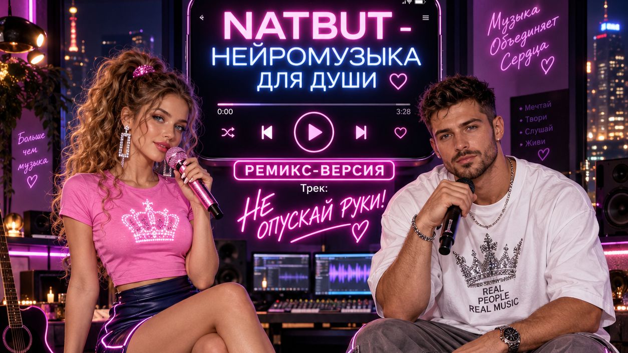🔥НОВЫЙ ТРЕК: РЕМИКС-ВЕРСИЯ «НЕ ОПУСКАЙ РУКИ!»🎧NATBUT - НЕЙРОМУЗЫКА ДЛЯ ДУШИ / СЛУШАЙ ОНЛАЙН