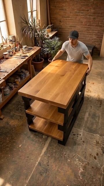 Кухонный остров из поддонов