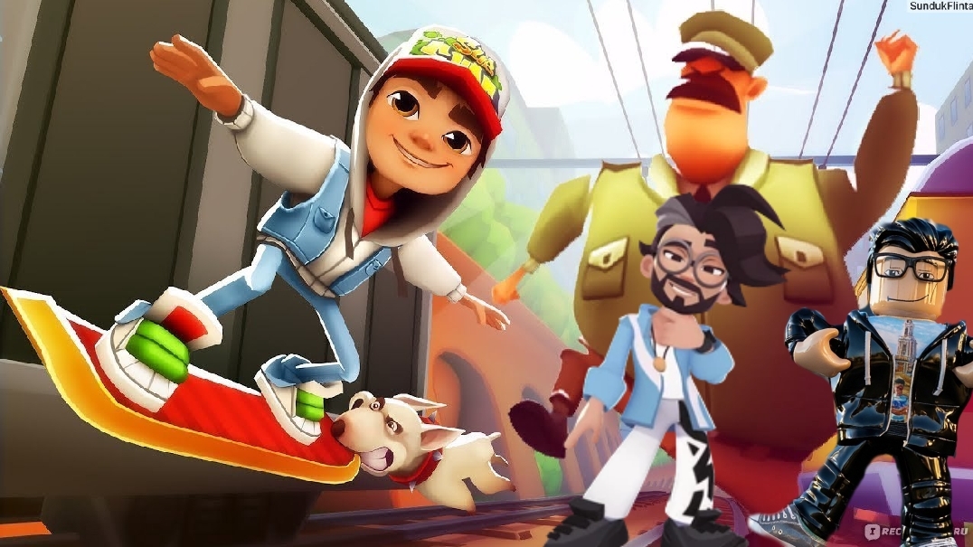 Играю в игру Subway Surfers с коллаборации с Bbno$
