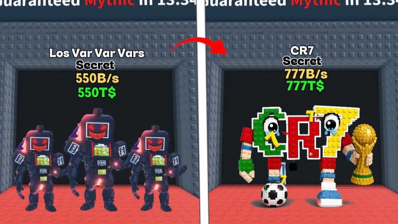 Новые Los Var Var Vars и CR7 Brainrots — обновление ЧМ и новые ивенты!