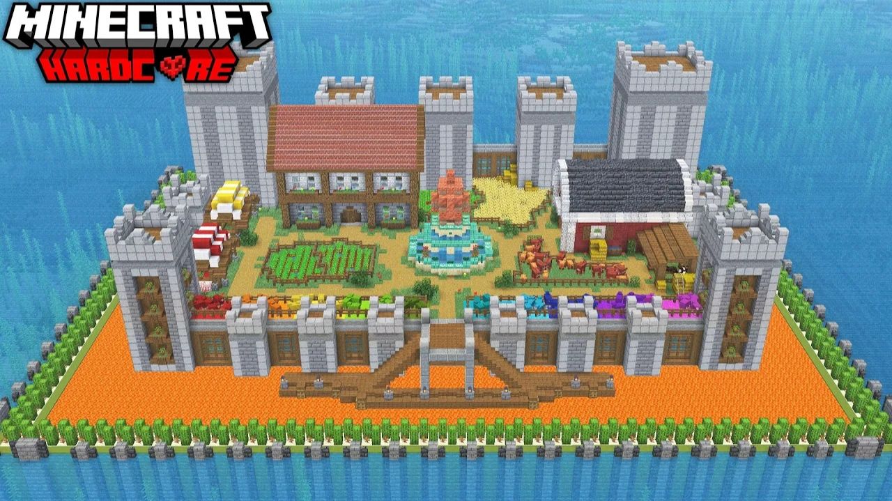 Я построил САМУЮ БЕЗОПАСНУЮ базу в Minecraft Хардкор — вот что вышло!