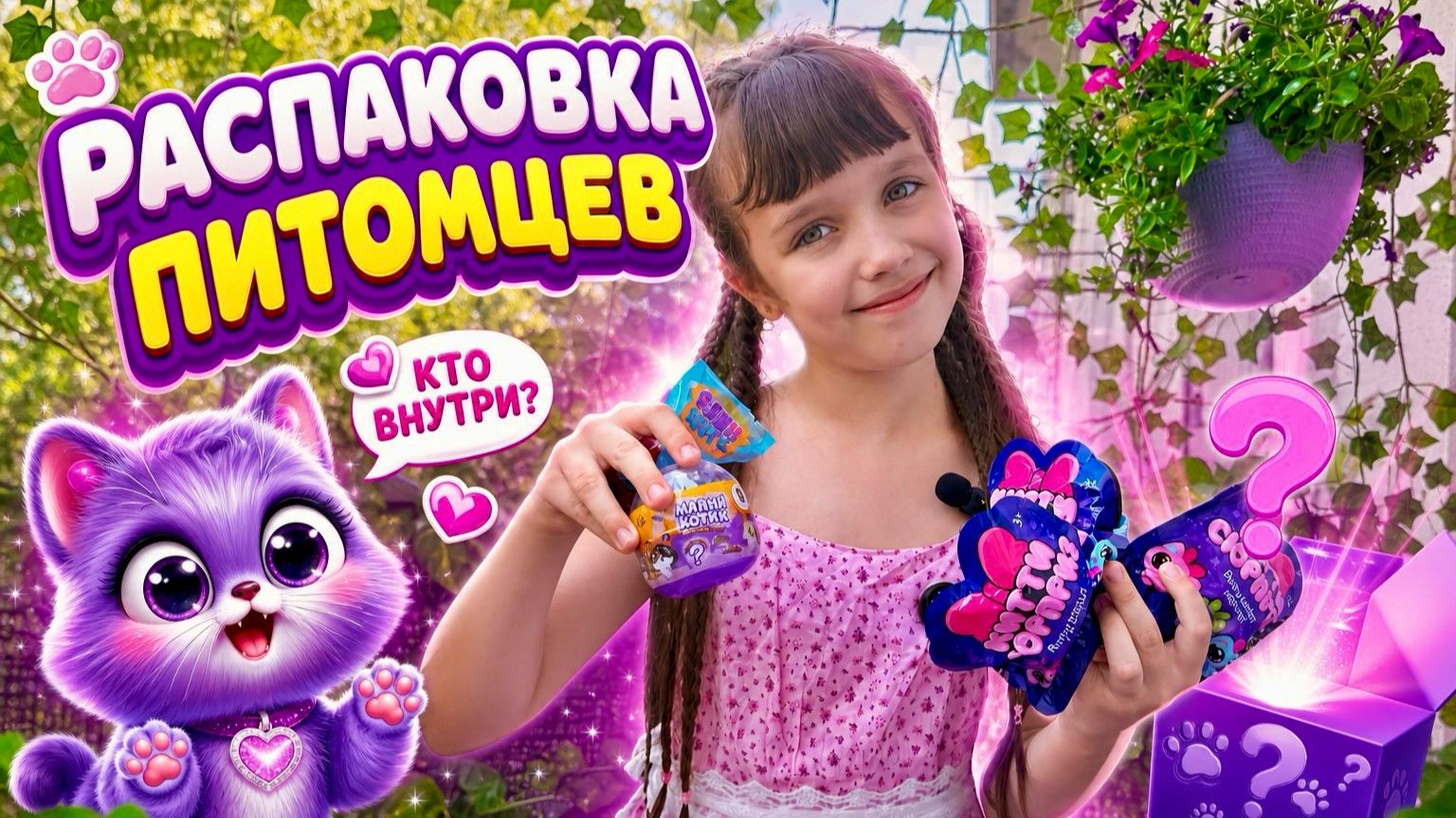 Микс распаковка питомцев, котиков и собачек #распаковка #игрушки