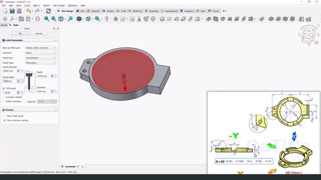 FreeCAD 1.1.3. Учебное пособие по проектированию деталей для начинающих