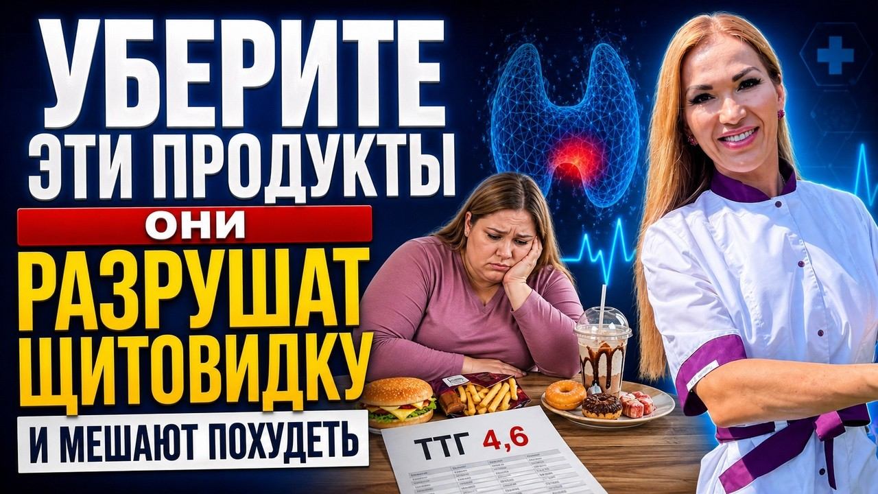 ❤️УБИЙЦЫ ЩИТОВИДКИ❗️ САМЫЕ ОПАСНЫЕ ПРОДУКТЫ ⚠️ ГИПОТИРЕОЗ❗️Врач эндокринолог диетолог Ольга Павлова.