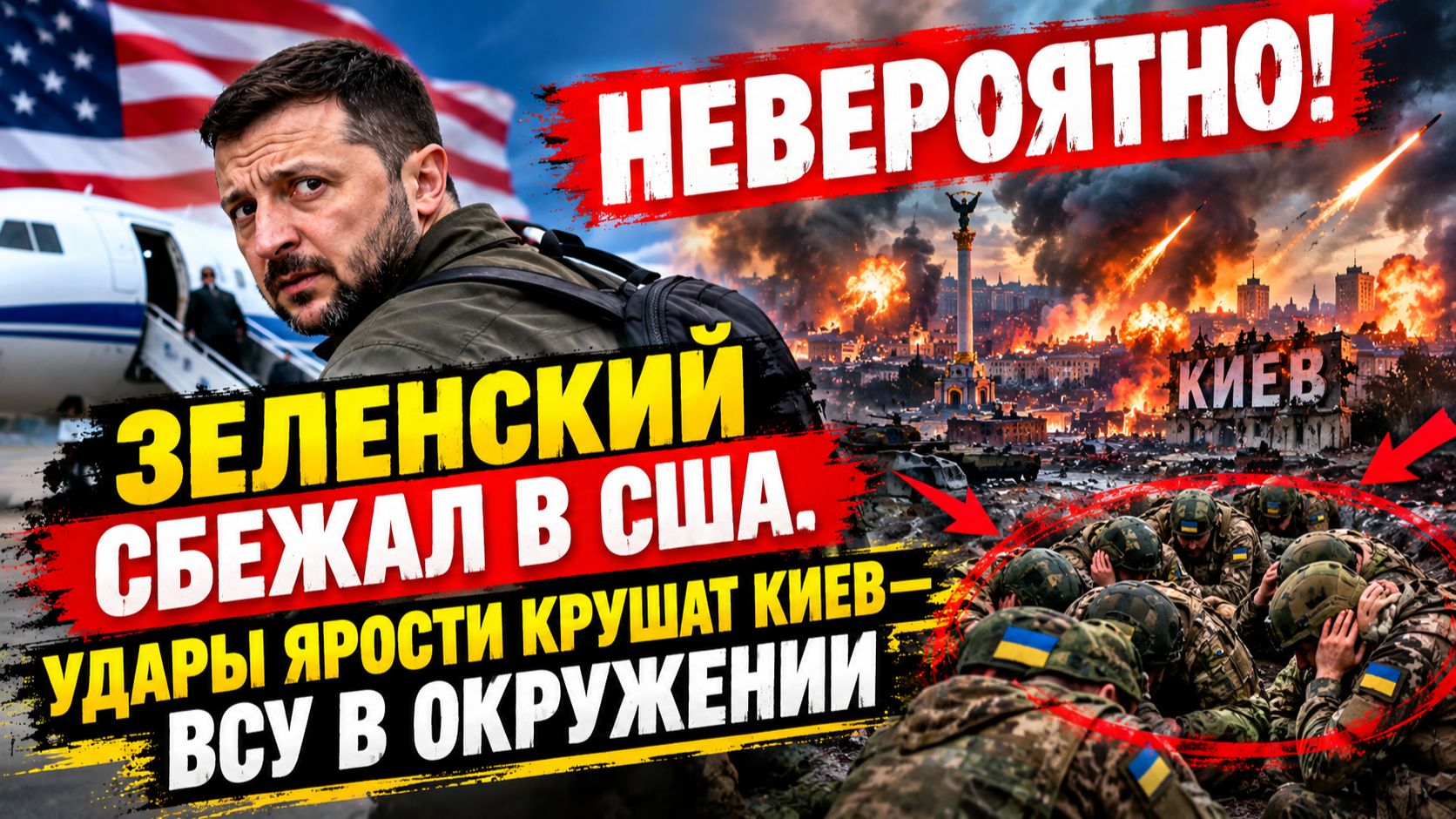 НЕВЕРОЯТНО! Зеленский сбежал в США — Киев ПОД УДАРОМ! ВСУ ОКАЗАЛИСЬ В ОПАСНОМ ПОЛОЖЕНИИ | СВО