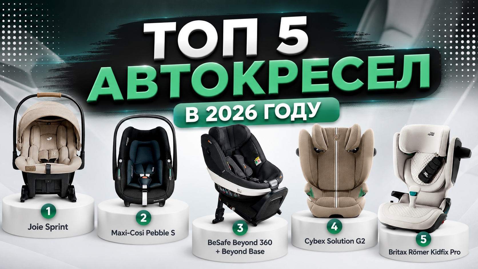 🚗 ТОП-5 АВТОКРЕСЕЛ 2026. Лучшие детские автокресла для автомобиля. Обзорыч ТМ
