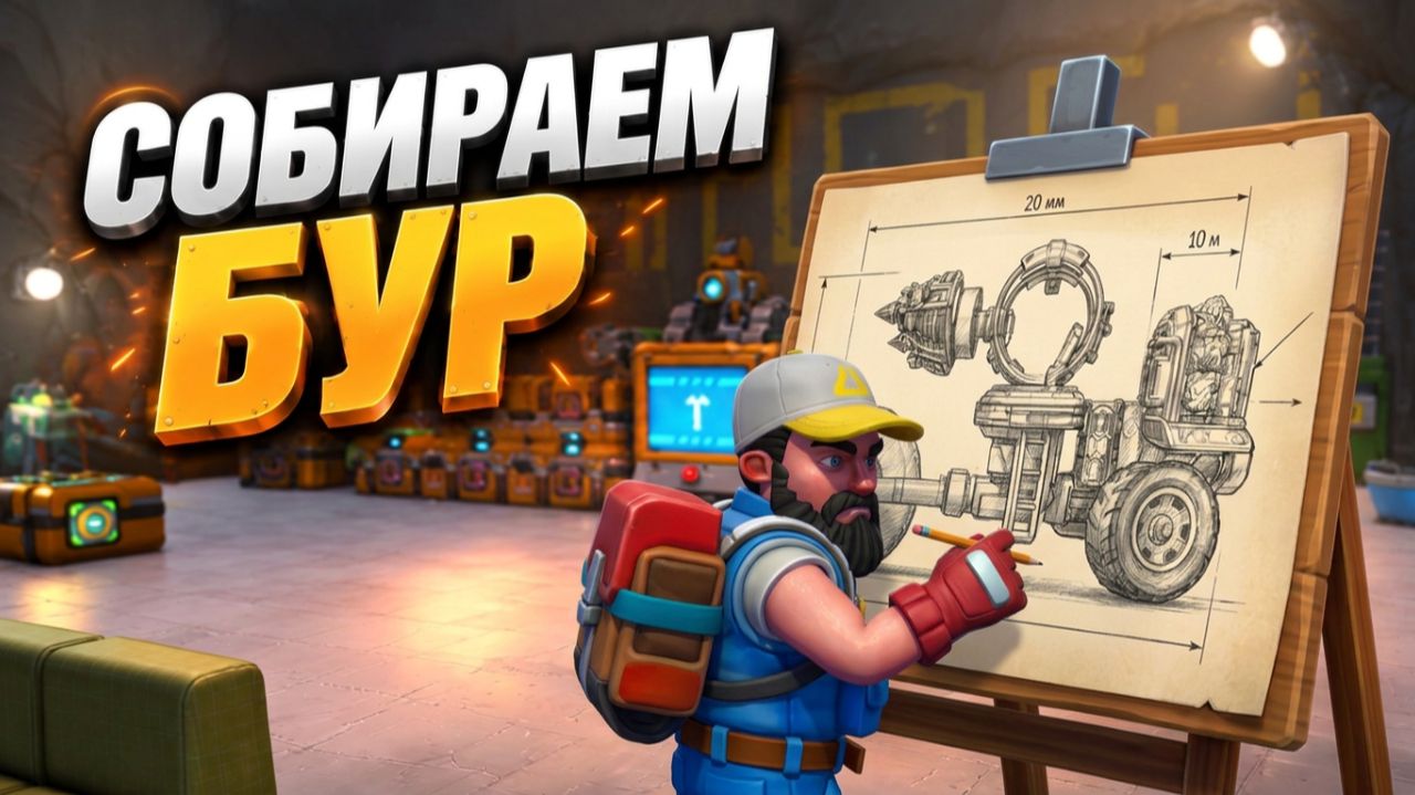 Строим БУР для добычи ресурсов в Scrap Mechanic!