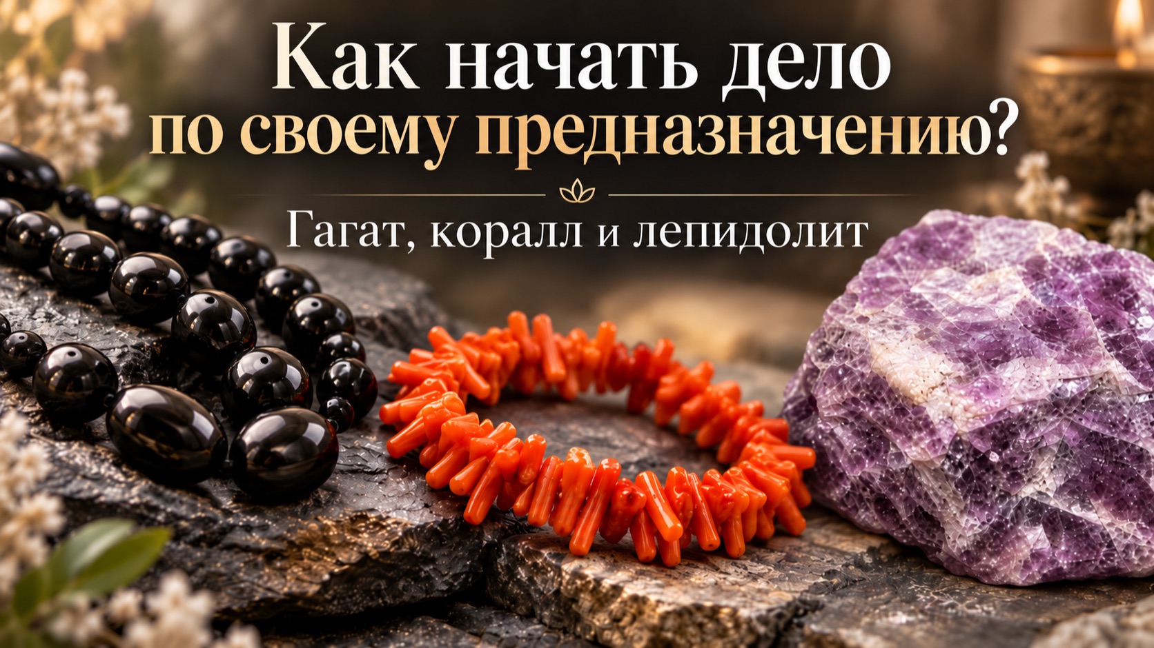 Как начать заниматься делом по своему предназначению? Гагат, коралл и лепидолит