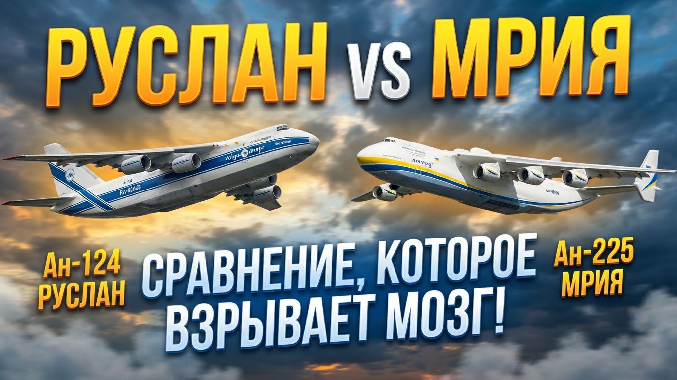 Ан-124 Руслан и Ан-225 Мрия: главные отличия гигантов! Чья история в небе круче?