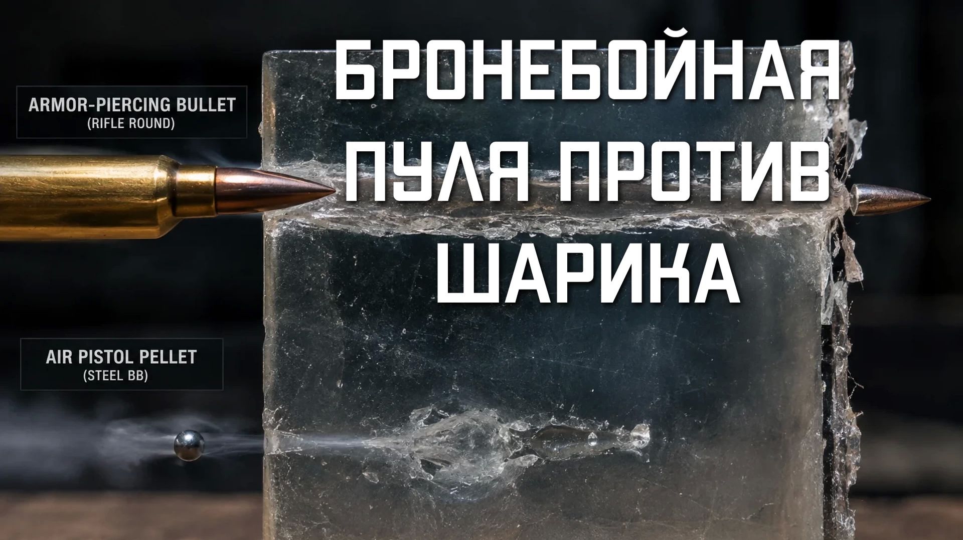 Бронебойная пуля против шарика из пневматического пистолета