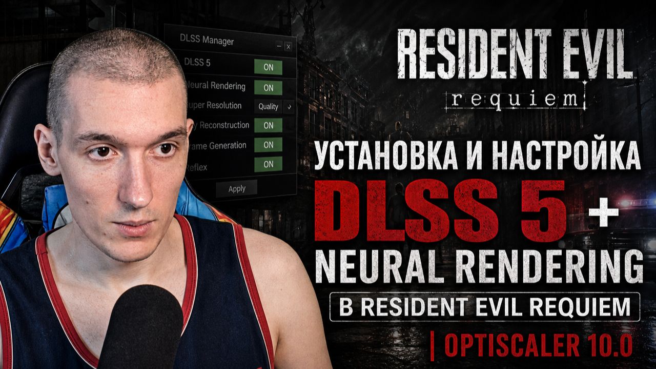 Установка и настройка DLSS 5 + Neural Rendering в Resident Evil Requiem | OptiScaler 10.0