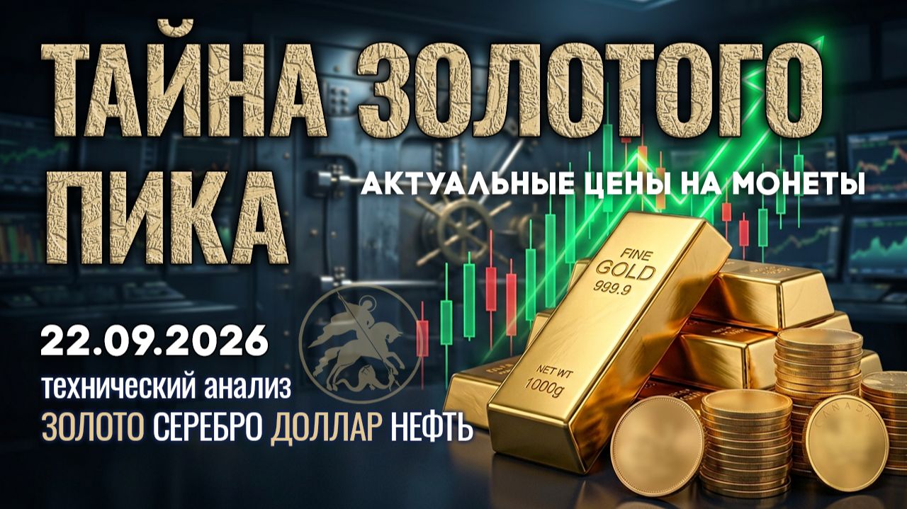 Золотой парадокс: цена растёт, спрос тоже. Анализ рынка золота, серебра, нефти, доллара 22.09.2026 г