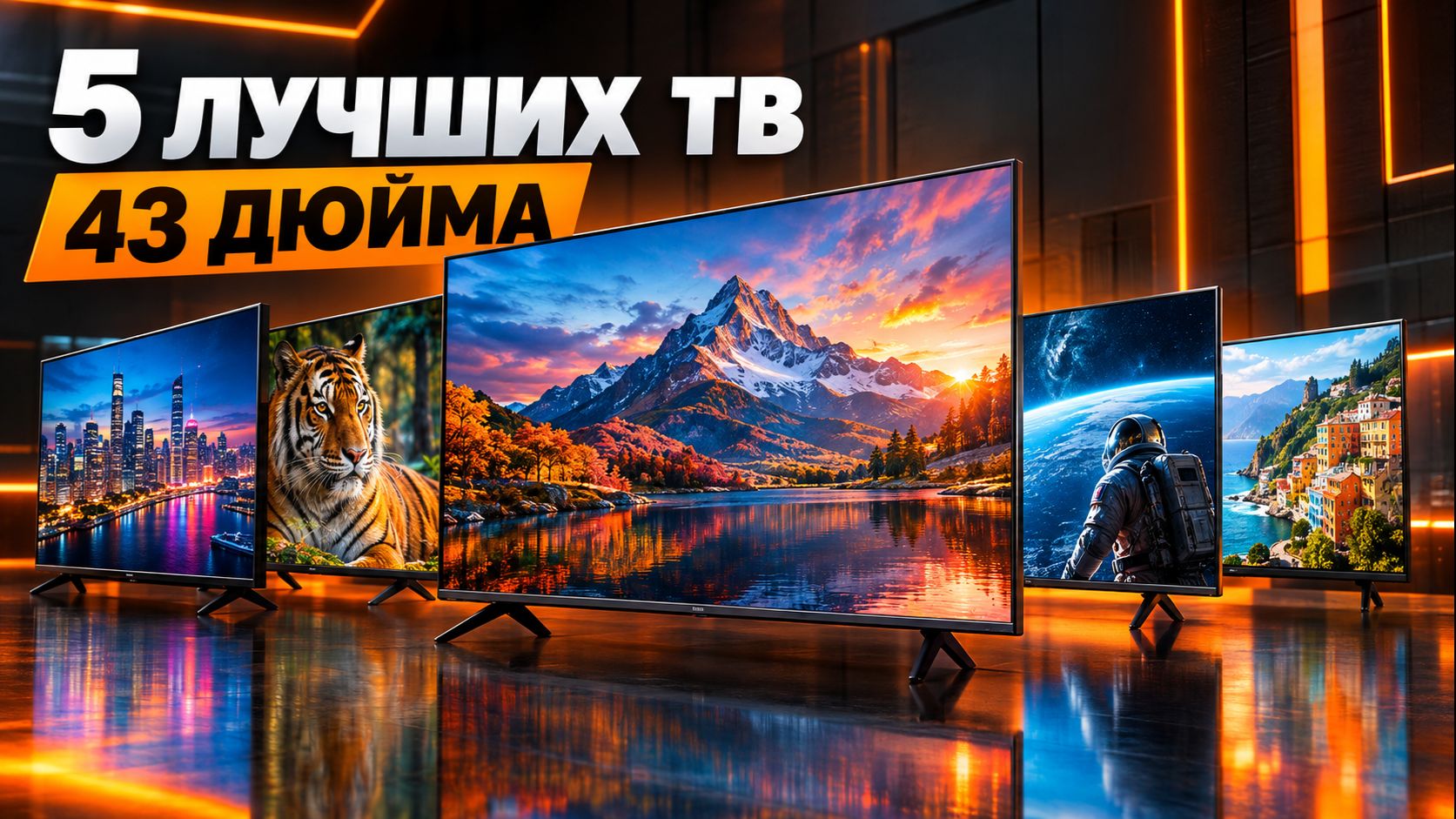 ТОП-5 лучших телевизоров 43 дюйма в 2026 году | 4K, Smart TV