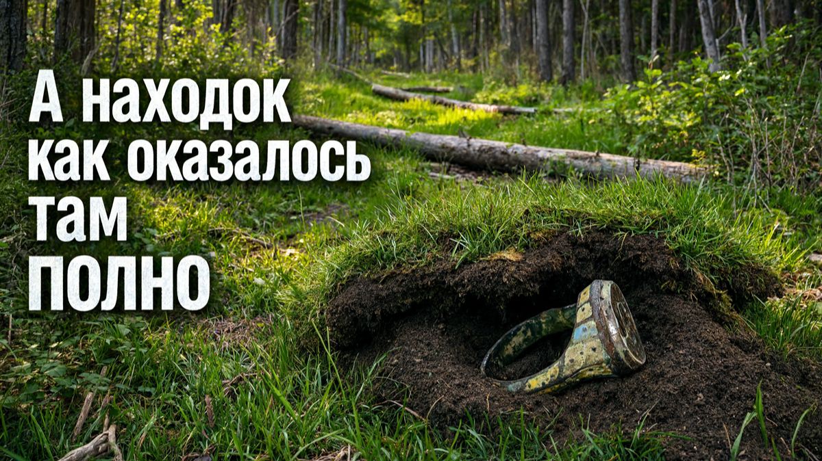 Выкапываю находки на старой лесной дороге