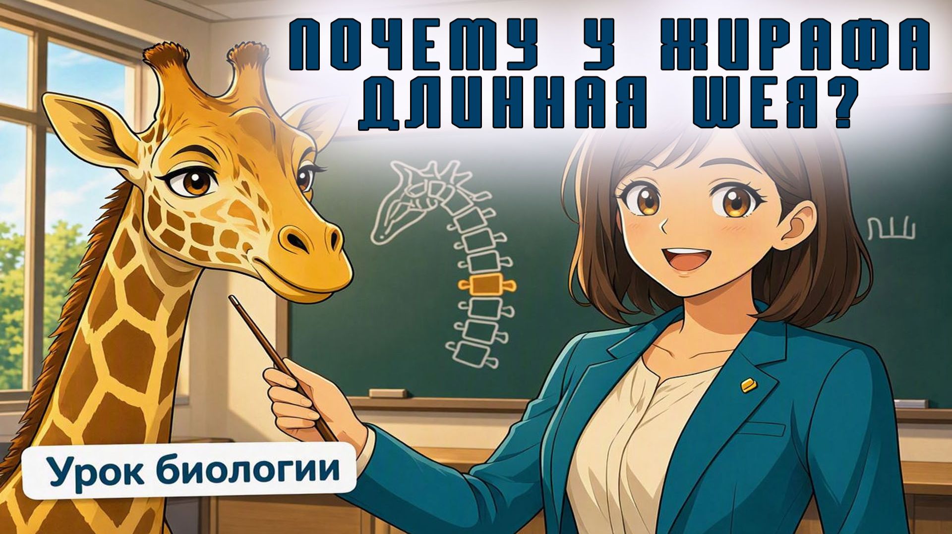 Почему у жирафа длинная шея? Урок биологии