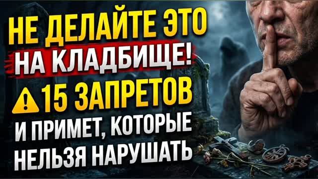 НЕ ДЕЛАЙТЕ ЭТО НА КЛАДБИЩЕ! 15 ЗАПРЕТОВ И ПРИМЕТ, КОТОРЫЕ НЕЛЬЗЯ НАРУШАТЬ