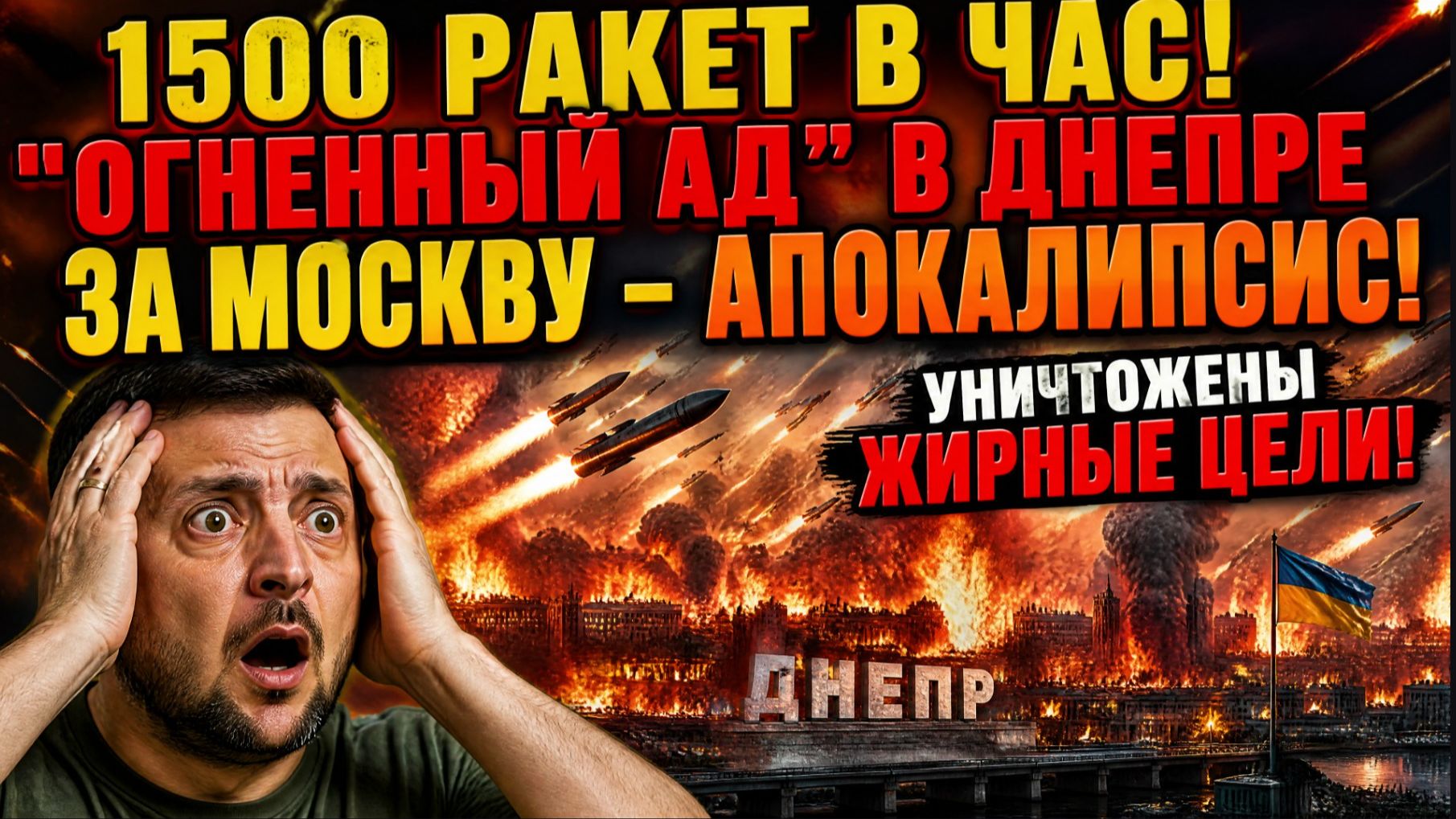 Киев Ужаснулся! 100  ракет в Час! Ответка за Москву-Украина  шокирована УДАРАМИ РФ!.wav
