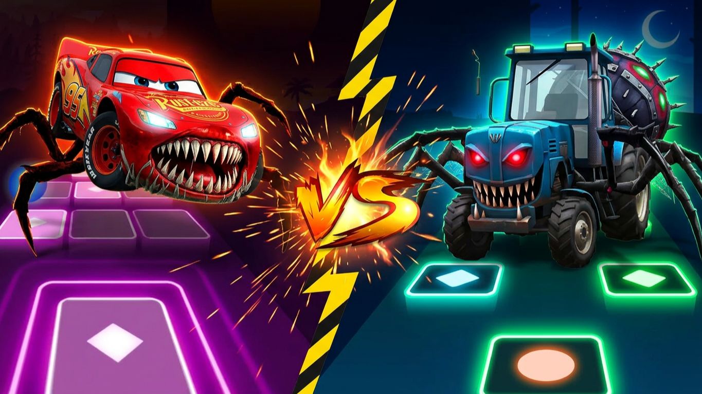 SCARY MONSTER CARS TILES HOP! Ep. 420