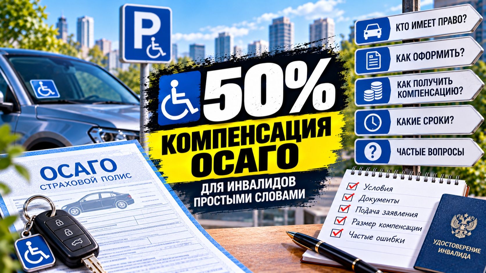 Репортажи Дениса Антипова, Компенсация инвалиду 50% стоимости ОСАГО.