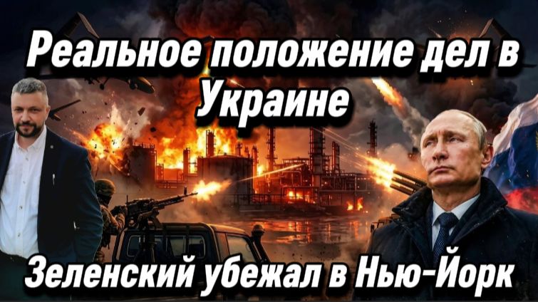 Реальное положение на Украине. Зеленский убежал в Нью-Йорк на встречу с Трампом