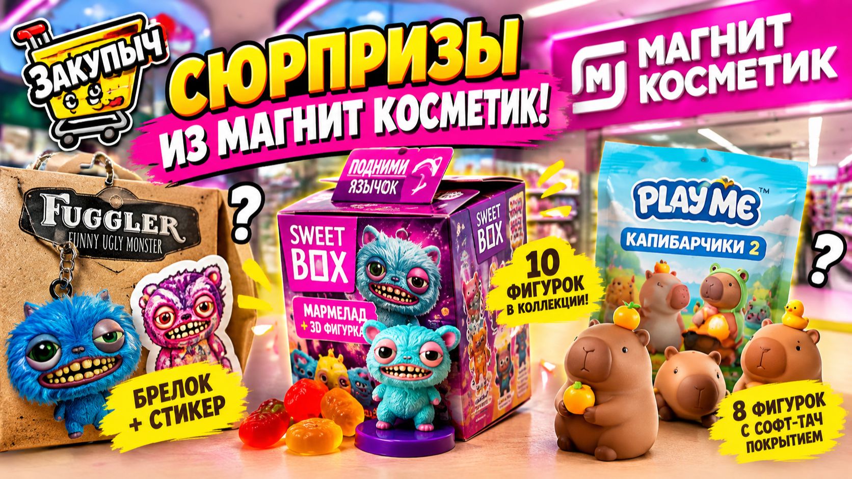 ЧТО ВНУТРИ?! 😱 Сюрпризы из Магнит Косметик